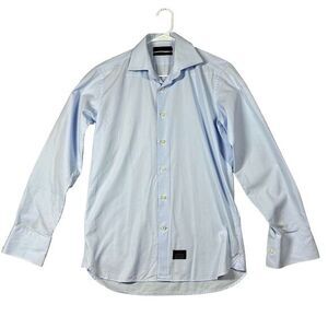 SACOOR BROTHERS Long Sleeve Blue‎ Dress Shirt Size US 34 collar 15 1/2